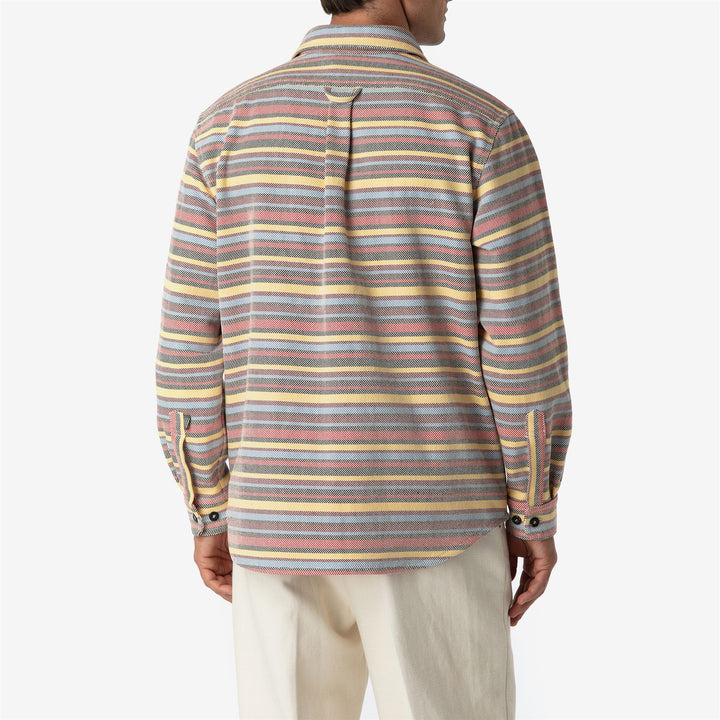 SHIRTS Unisex FENICOTTERO ROSA TELA SARDA RIGATA CLASSIC MULTICOLOR STRIPES Detail (jpg Rgb)			