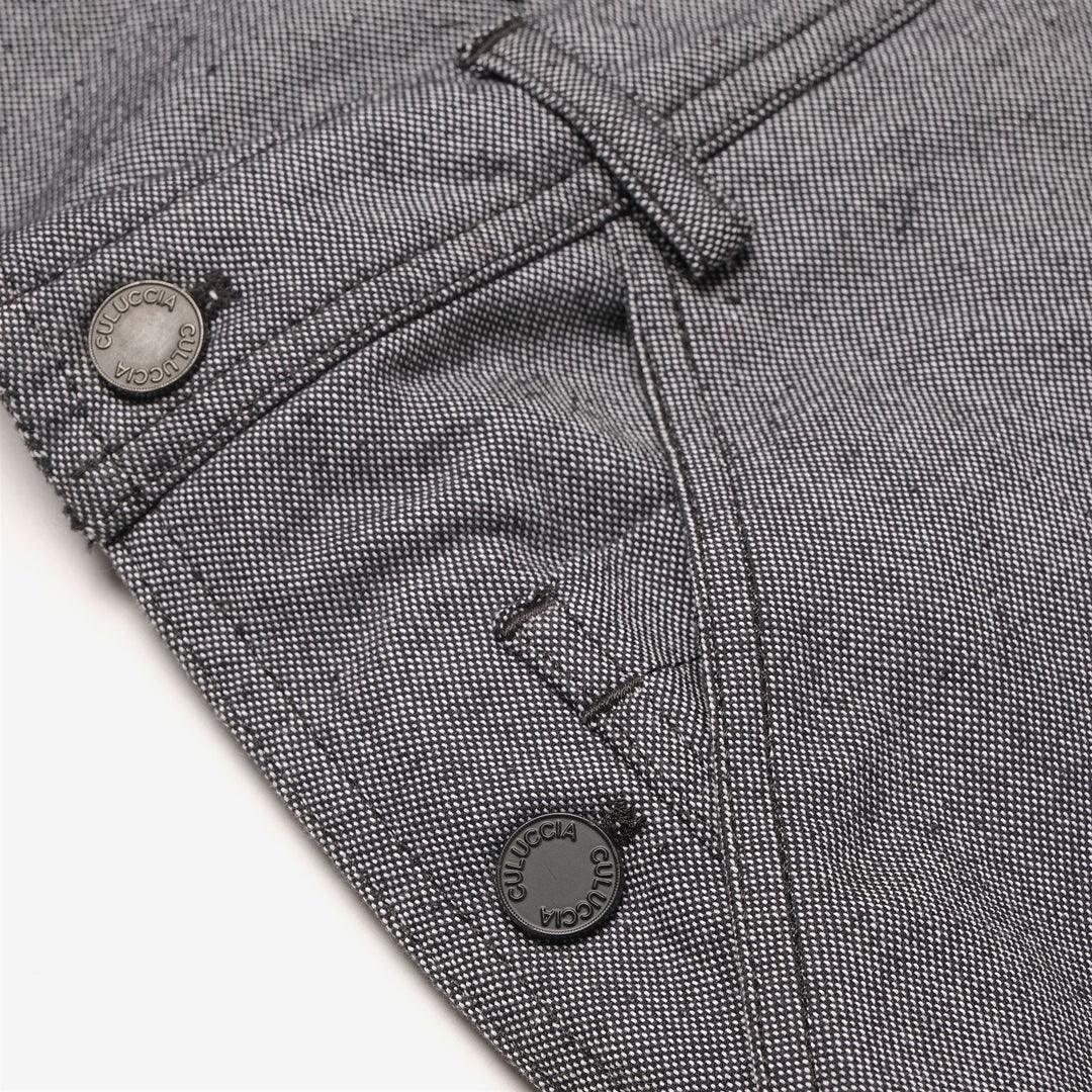 Pants Woman DONNOLA TELA SARDA A GRANI Overall NERO CARBONE Dressed Side (jpg Rgb)		