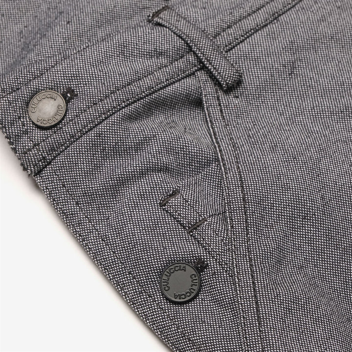 Pants Woman DONNOLA TELA SARDA A GRANI Overall NERO CARBONE Dressed Side (jpg Rgb)		