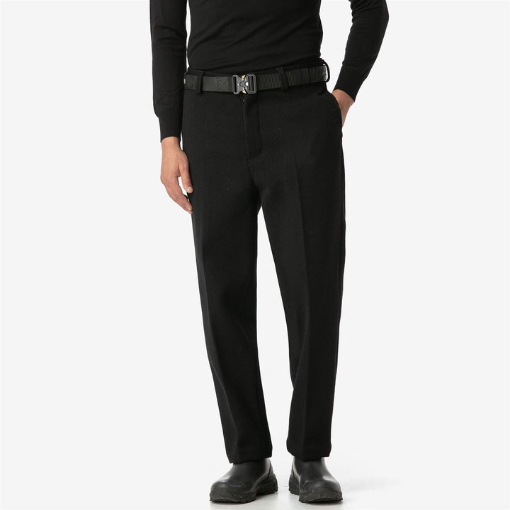 Pants Unisex GABBIANO CORSO PANNO SARDO CHINO NERO CARBONE Dressed Side (jpg Rgb)		