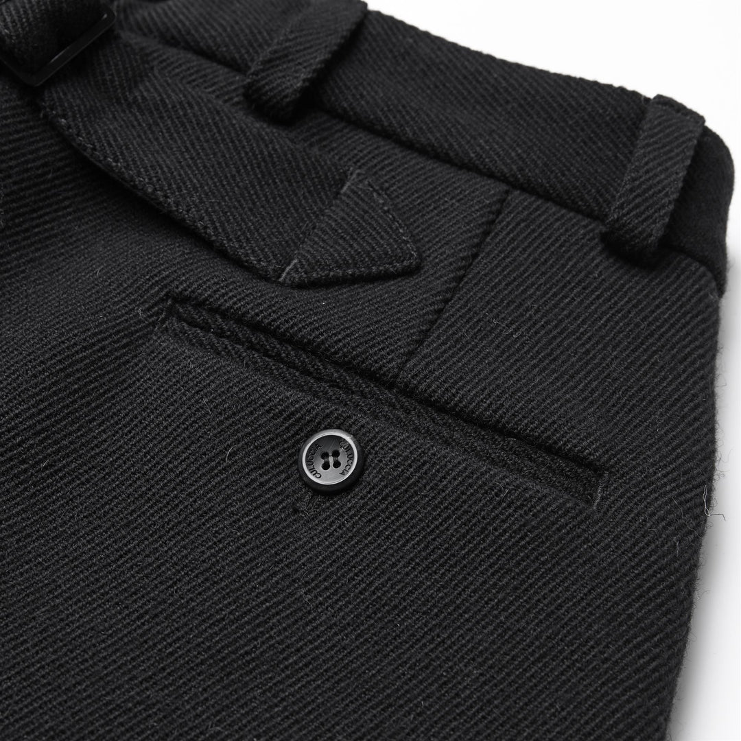 Pants Unisex GABBIANO CORSO PANNO SARDO CHINO NERO CARBONE Detail Double				