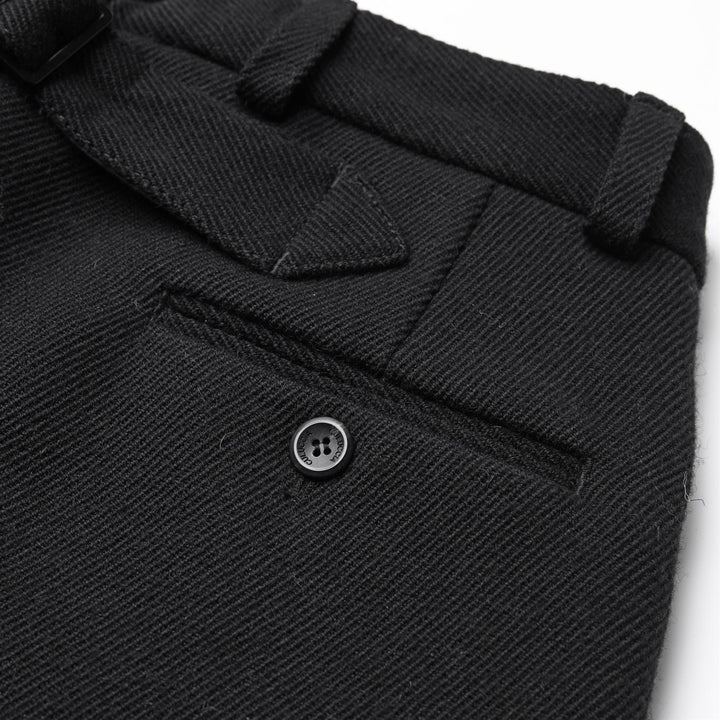 Pants Unisex GABBIANO CORSO PANNO SARDO CHINO NERO CARBONE Detail Double				