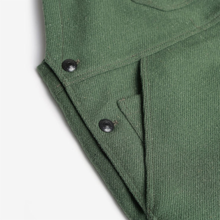 Pants Unisex TESTUGGINE MARGINATA TELA SARDA Overall VERDE GINESTRA Dressed Front (jpg Rgb)	