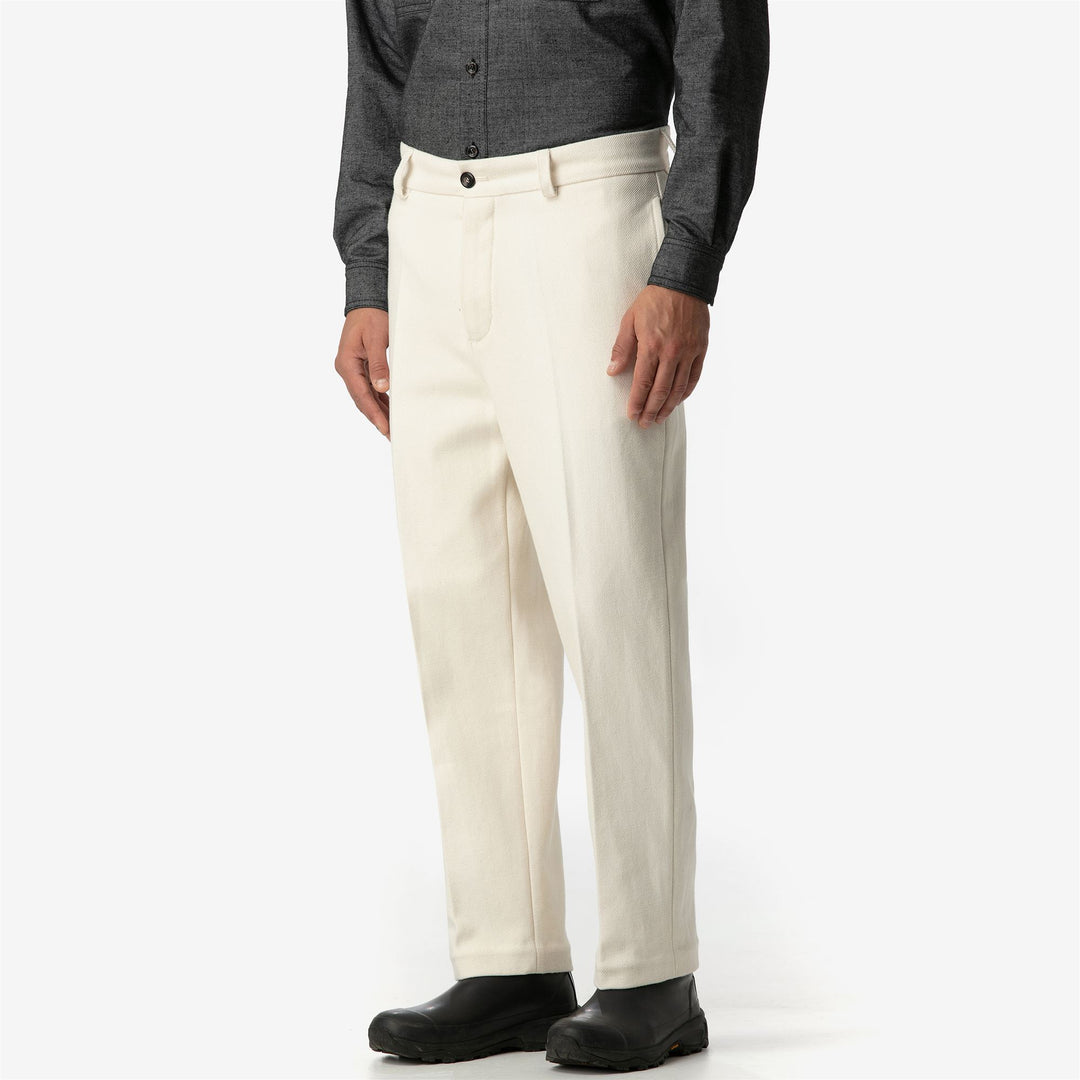 Pants Unisex GABBIANO CORSO TELA SARDA CHINO BIANCO GREGGE Dressed Back (jpg Rgb)		