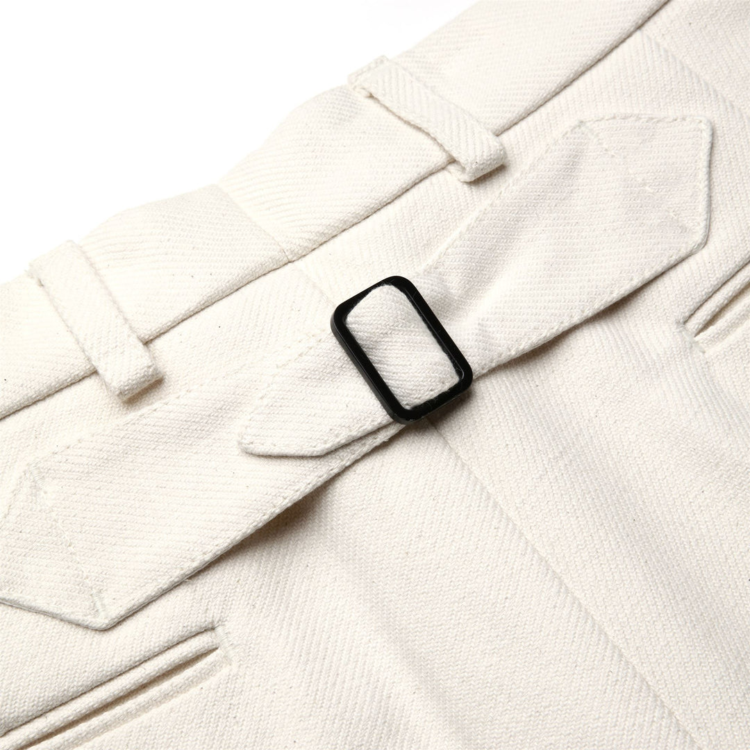 Pants Unisex GABBIANO CORSO TELA SARDA CHINO BIANCO GREGGE Detail Double				