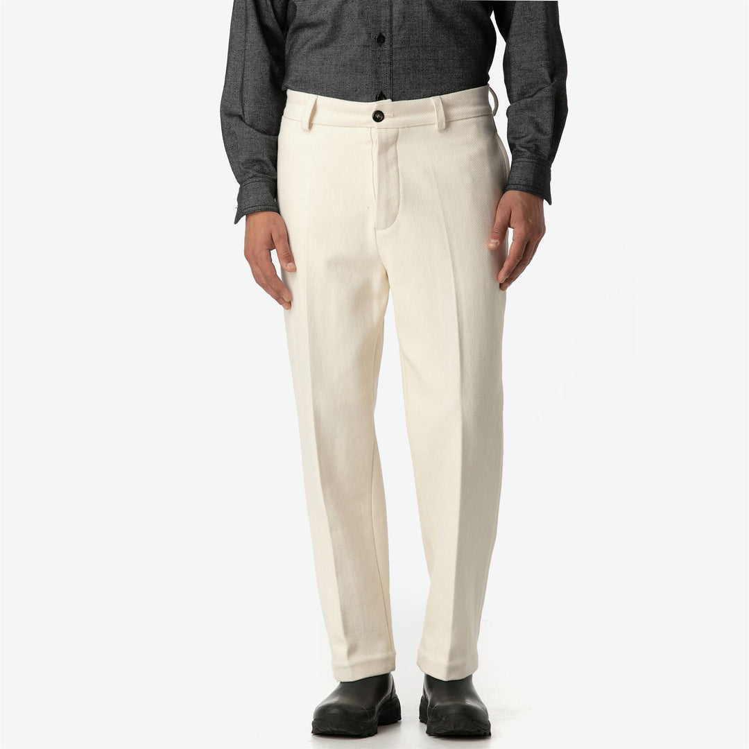 Pants Unisex GABBIANO CORSO TELA SARDA CHINO BIANCO GREGGE Dressed Side (jpg Rgb)		