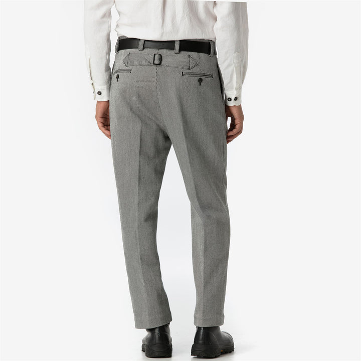 Pants Unisex GABBIANO CORSO TELA SARDA CHINO BIANCO-NERO Detail (jpg Rgb)			