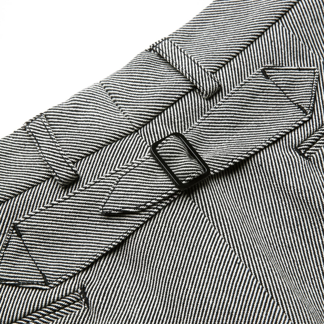 Pants Unisex GABBIANO CORSO TELA SARDA CHINO BIANCO-NERO Detail Double				