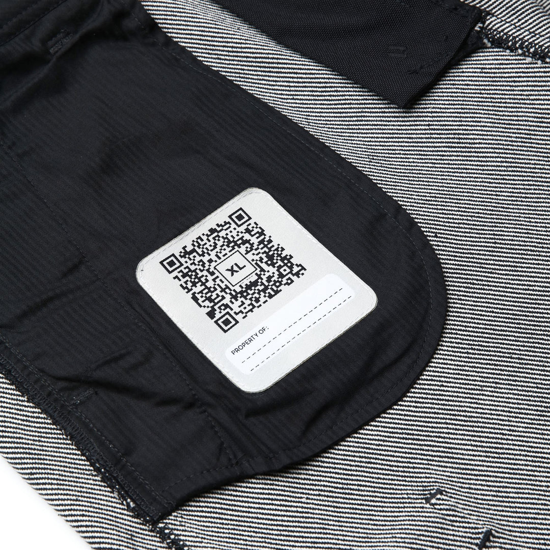 Pants Unisex NATRICE DAL COLLARE TELA SARDA CHINO BIANCO-NERO Detail Double				