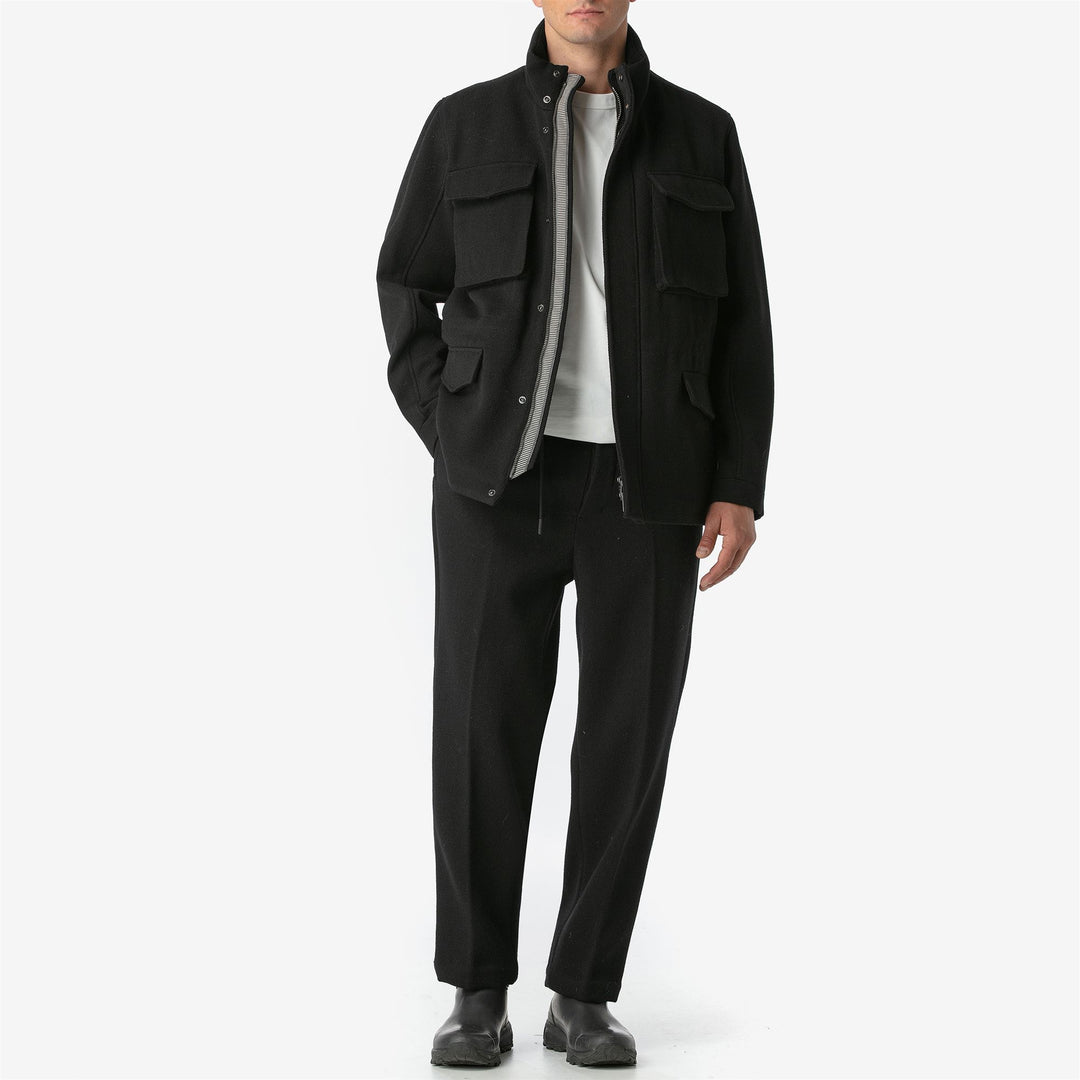 Jackets Unisex VOLPE PANNO SARDO Mid NERO CARBONE Dressed Side (jpg Rgb)		