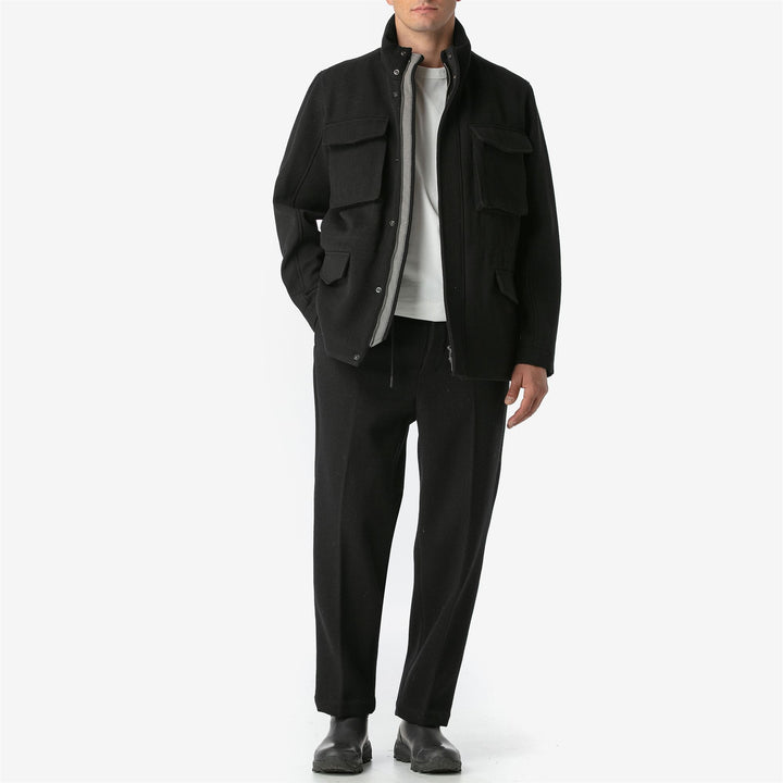 Jackets Unisex VOLPE PANNO SARDO Mid NERO CARBONE Dressed Side (jpg Rgb)		