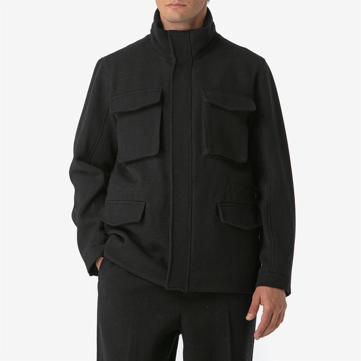 Jackets Unisex VOLPE PANNO SARDO Mid NERO CARBONE Dressed Side (jpg Rgb)		
