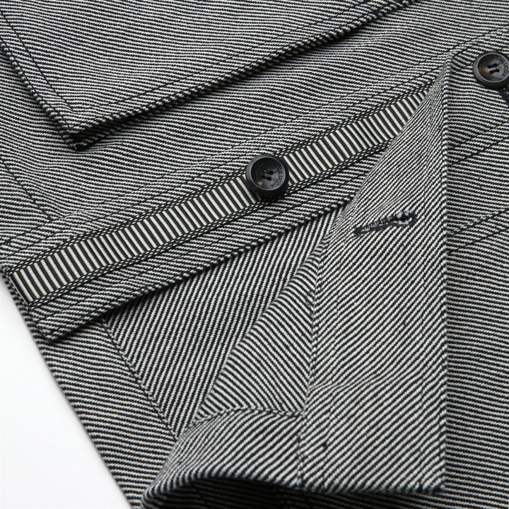 Jackets Unisex MARTORA TELA SARDA Mid BIANCO-NERO Detail Double				