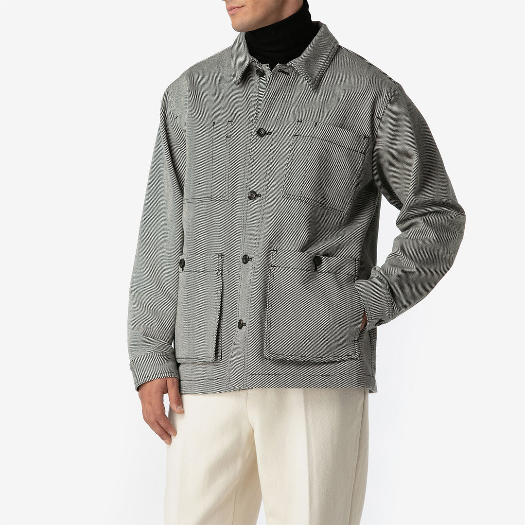 Jackets Unisex MARTORA TELA SARDA Mid BIANCO-NERO Dressed Back (jpg Rgb)		