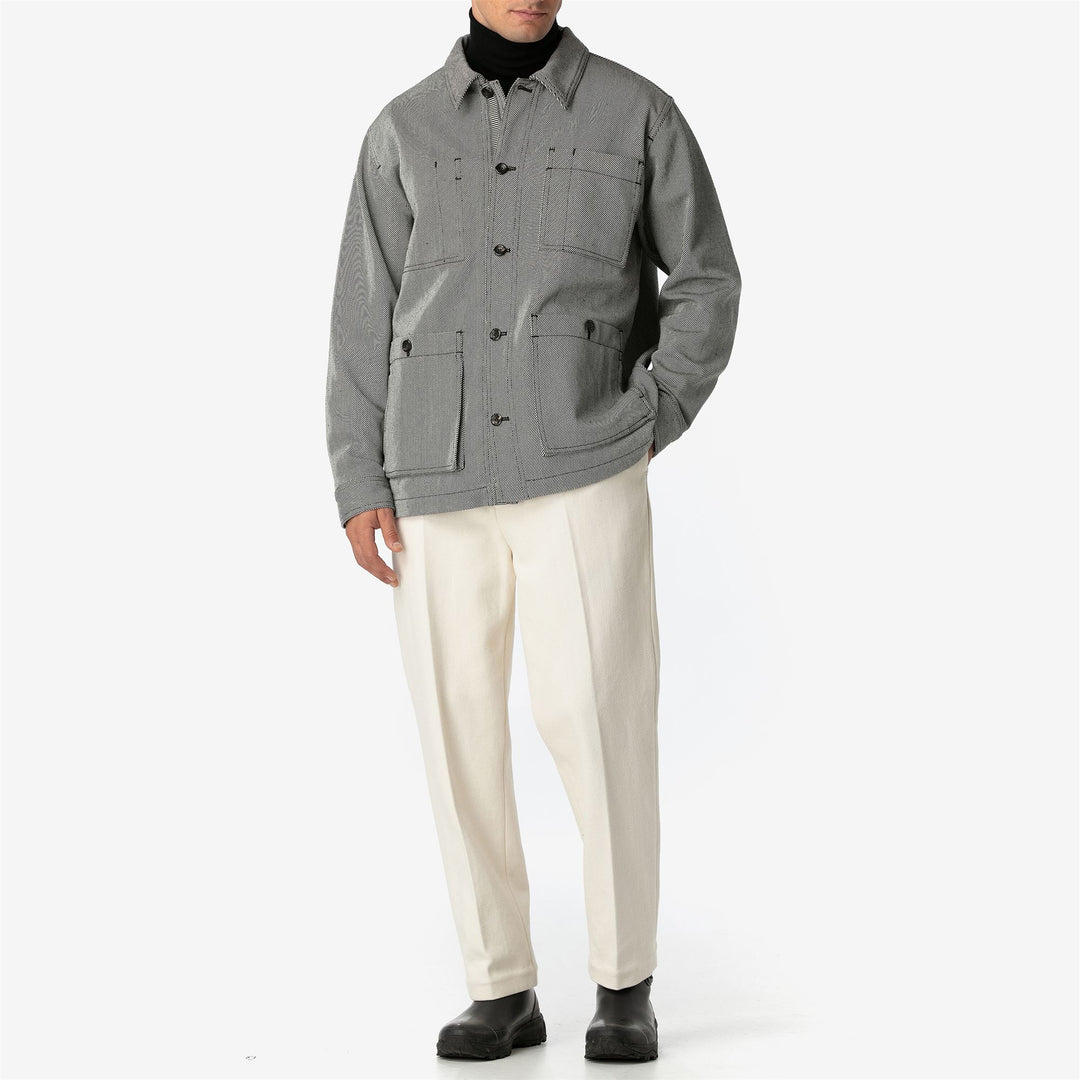 Jackets Unisex MARTORA TELA SARDA Mid BIANCO-NERO Dressed Side (jpg Rgb)		