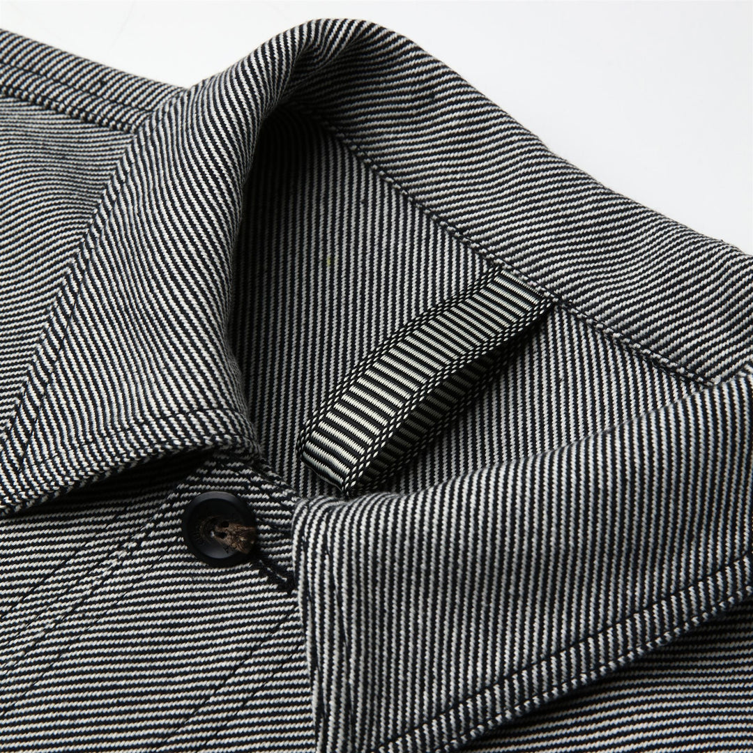 Jackets Unisex MARTORA TELA SARDA Mid BIANCO-NERO Dressed Front Double		