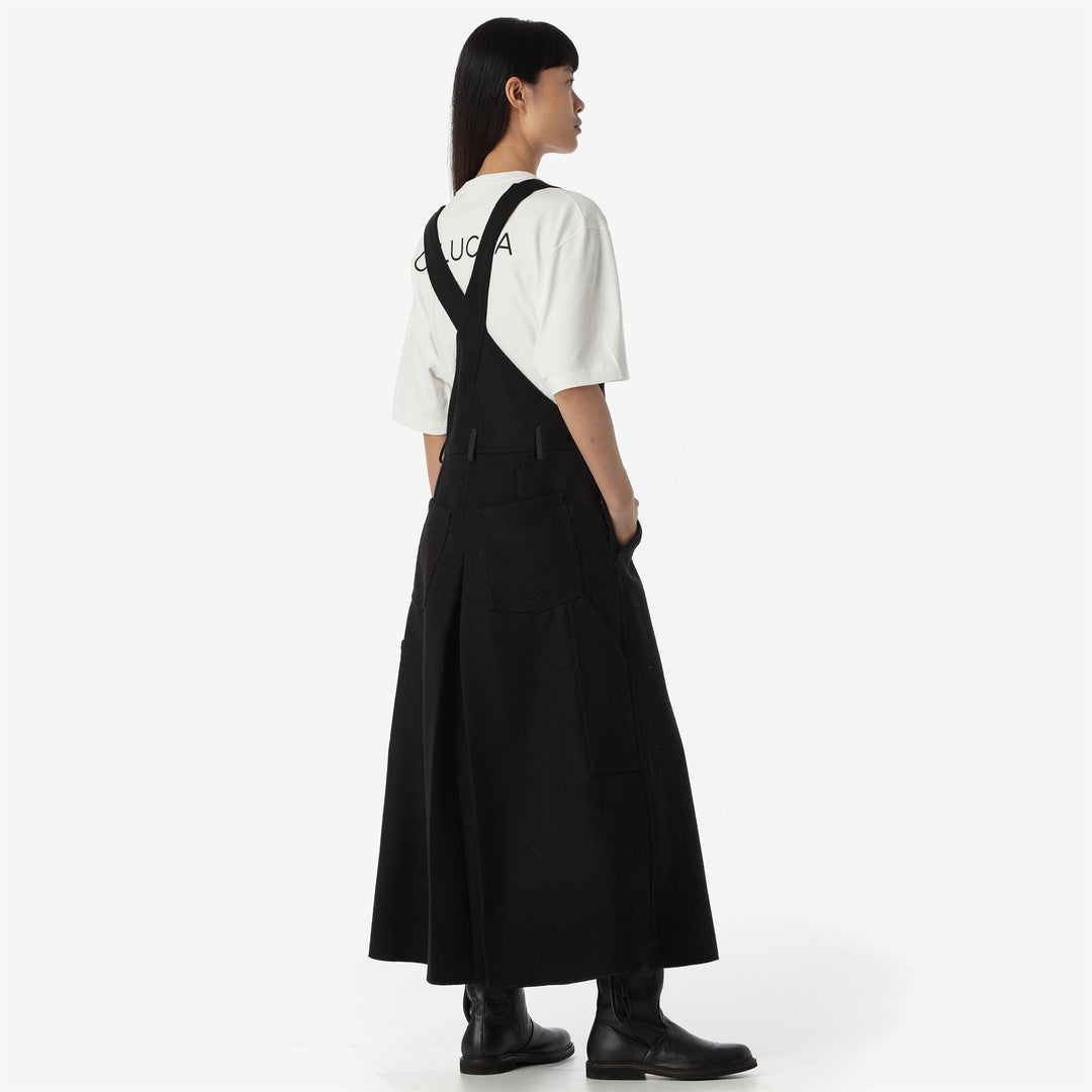 Pants Woman DONNOLA PANNO SARDO Overall NERO CARBONE Detail Double				