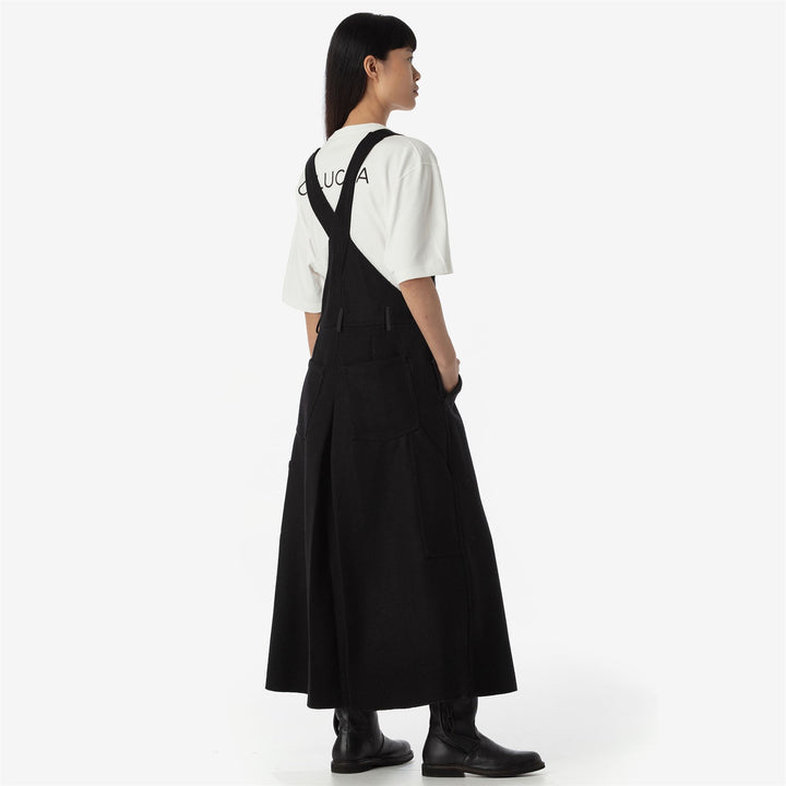 Pants Woman DONNOLA PANNO SARDO Overall NERO CARBONE Detail Double				