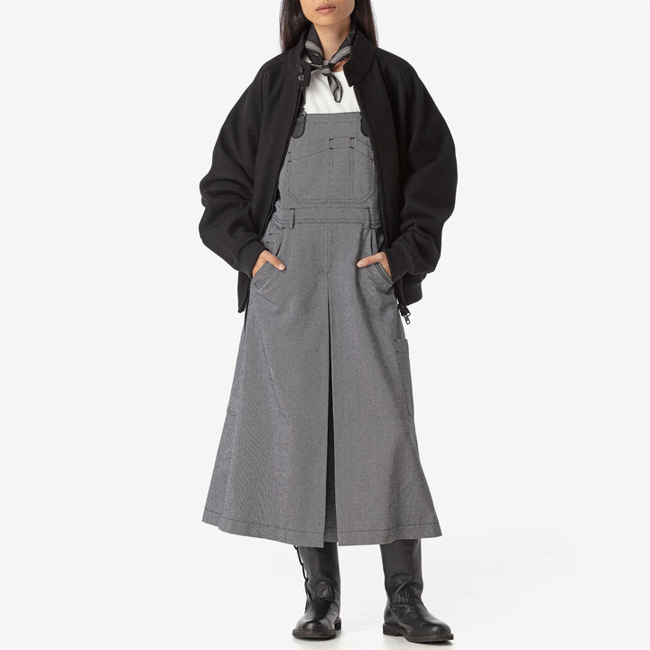 Jackets Unisex POIANA PANNO SARDO Short NERO CARBONE Dressed Back (jpg Rgb)		