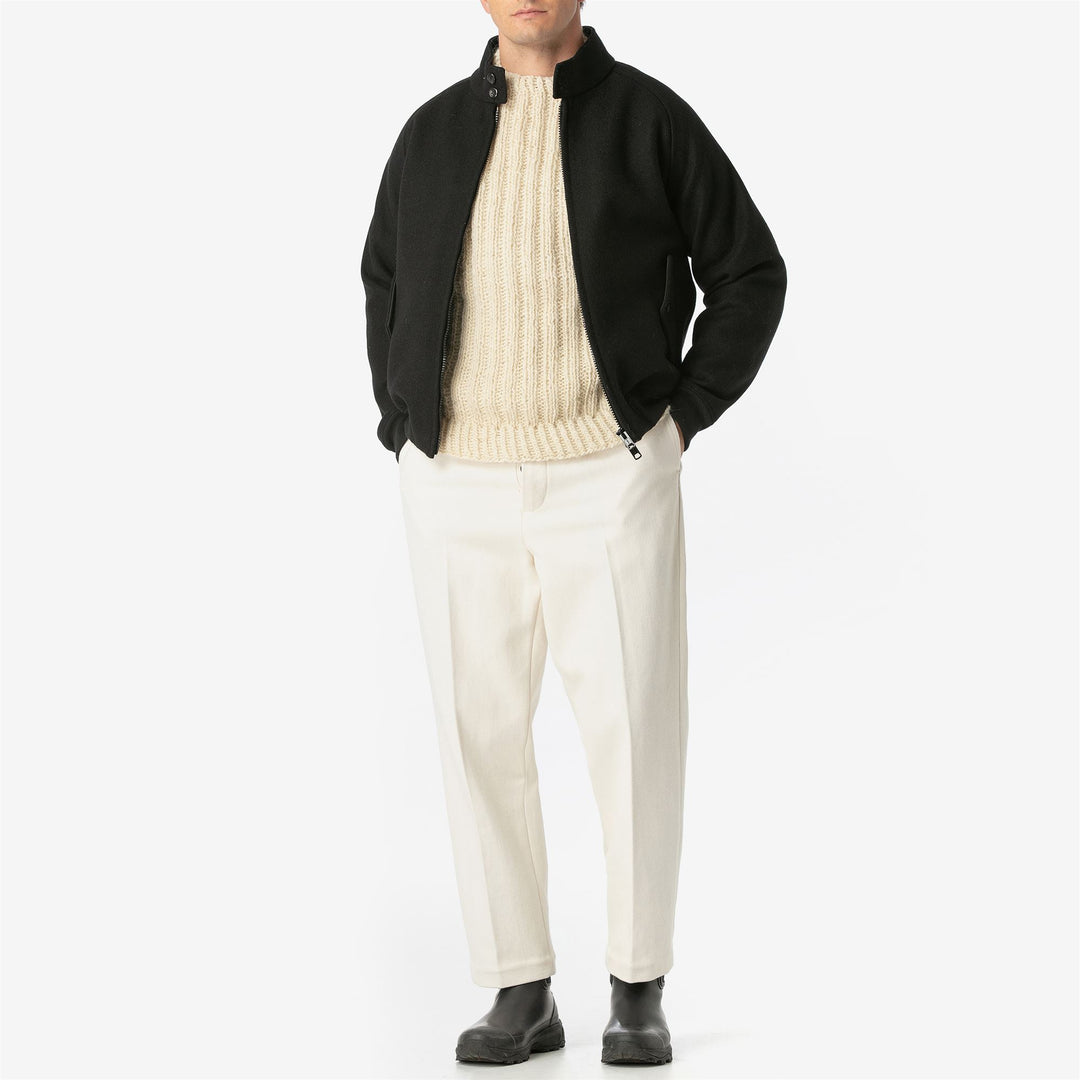 Jackets Unisex POIANA PANNO SARDO Short NERO CARBONE Dressed Side (jpg Rgb)		