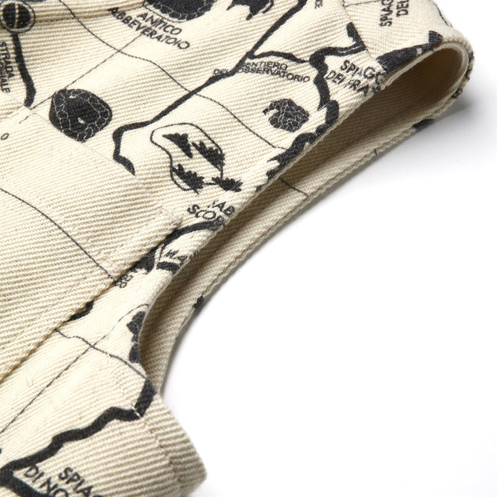 Dresses Unisex MARTIN PESCATORE PANNO SARDO STAMPATO Waistcoat BIANCO-NERO Dressed Front Double		