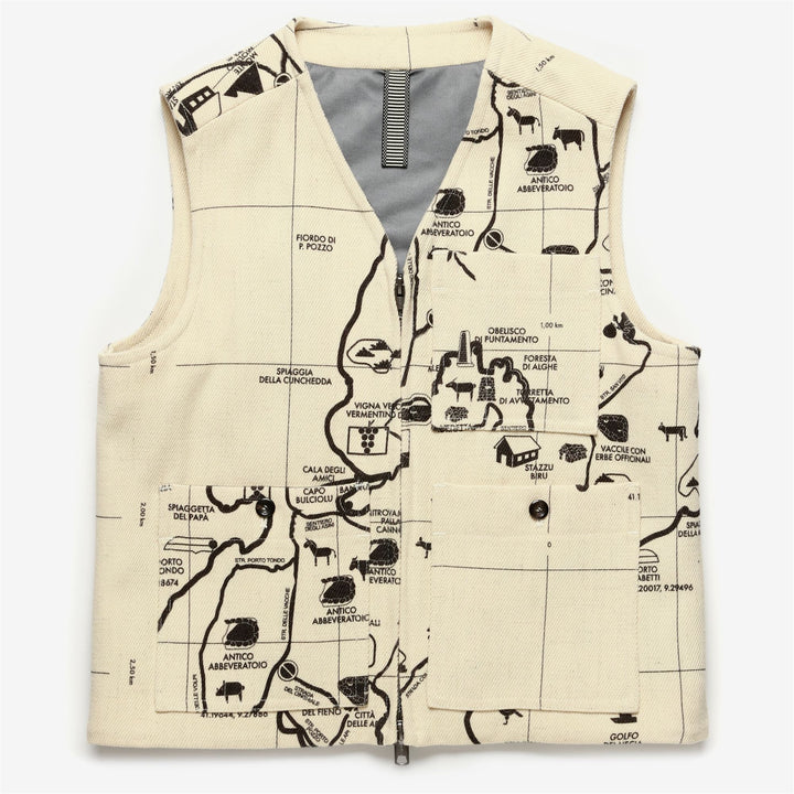 Dresses Unisex MARTIN PESCATORE PANNO SARDO STAMPATO Waistcoat BIANCO-NERO Photo (jpg Rgb)			