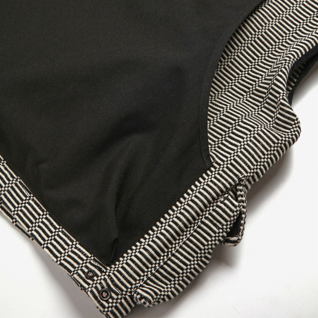 Dresses Unisex ROSPO SMERALDINO TELA BISACCIA Waistcoat BIANCO-NERO Dressed Front (jpg Rgb)	