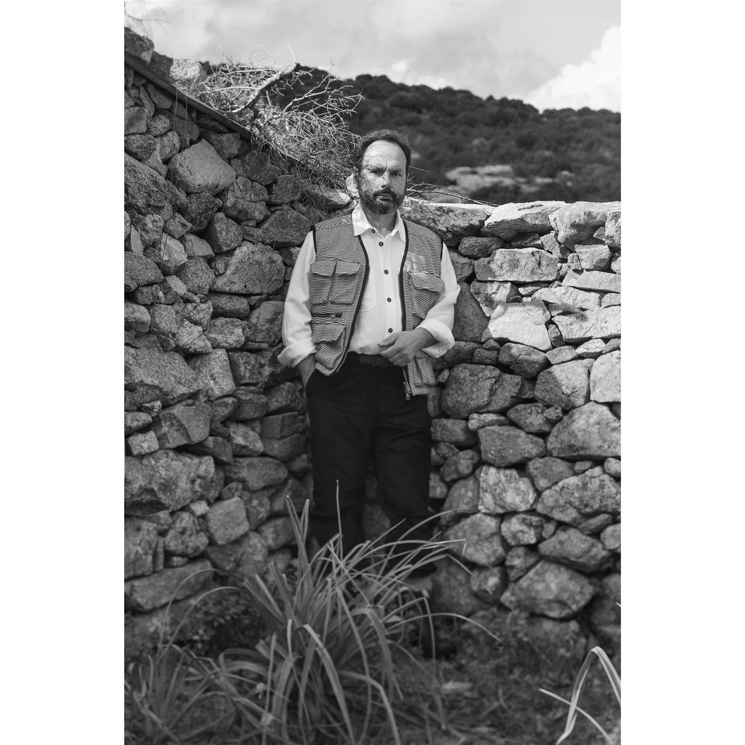 Dresses Unisex ROSPO SMERALDINO TELA BISACCIA Waistcoat BIANCO-NERO Dressed Front (jpg Rgb)	