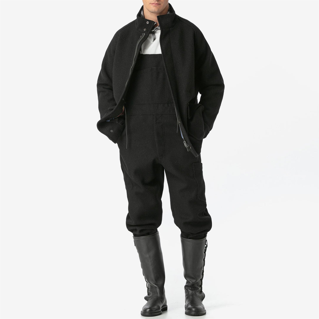 Jackets Unisex CAVALIERE ITALIA PANNO SARDO Mid NERO CARBONE Dressed Side (jpg Rgb)		