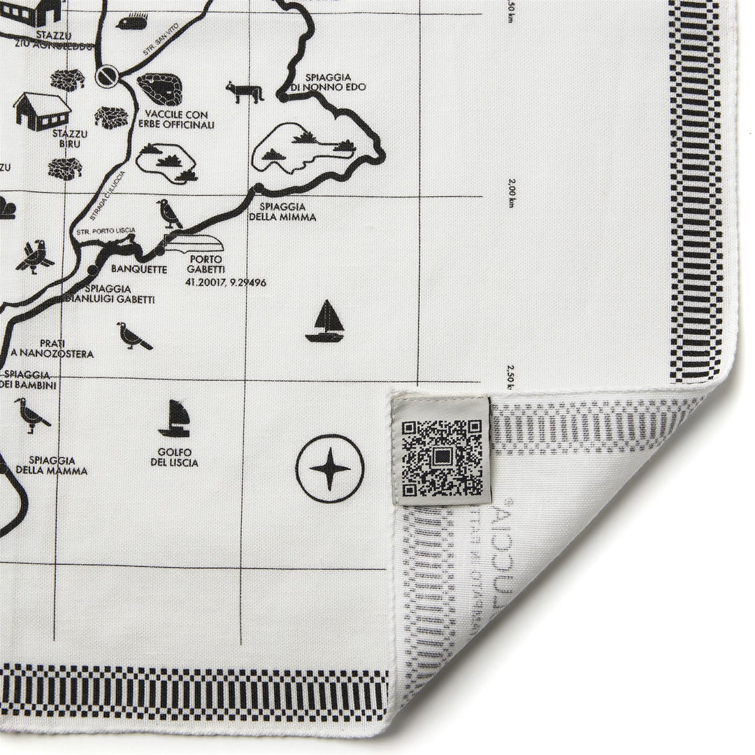 Scarves Unisex PANTANA MUSSOLA SARDA SCARF BIANCO GREGGE Dressed Front Double		