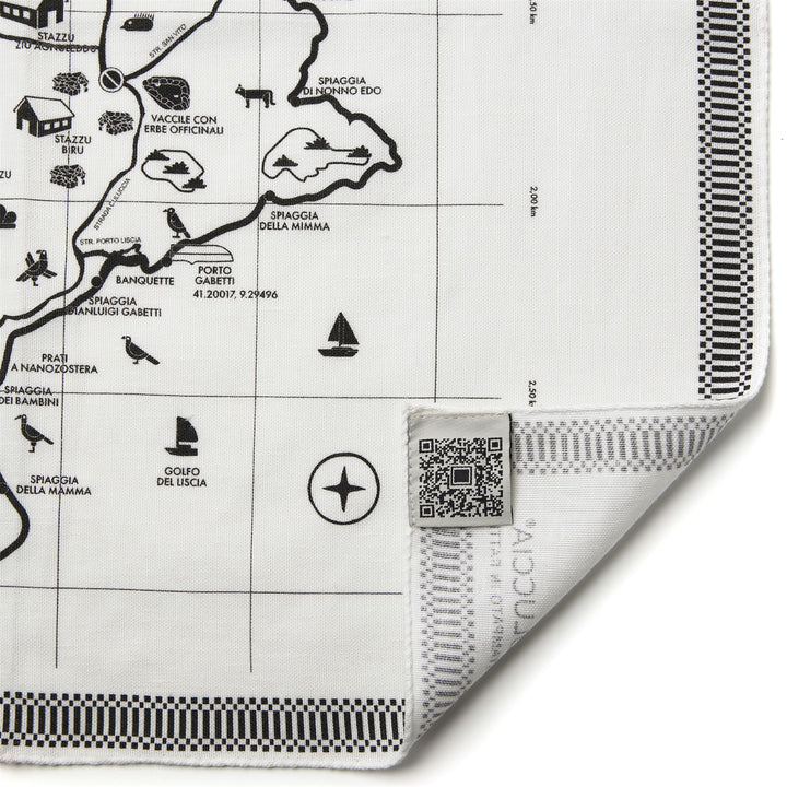 Scarves Unisex PANTANA MUSSOLA SARDA SCARF BIANCO GREGGE Dressed Front Double		