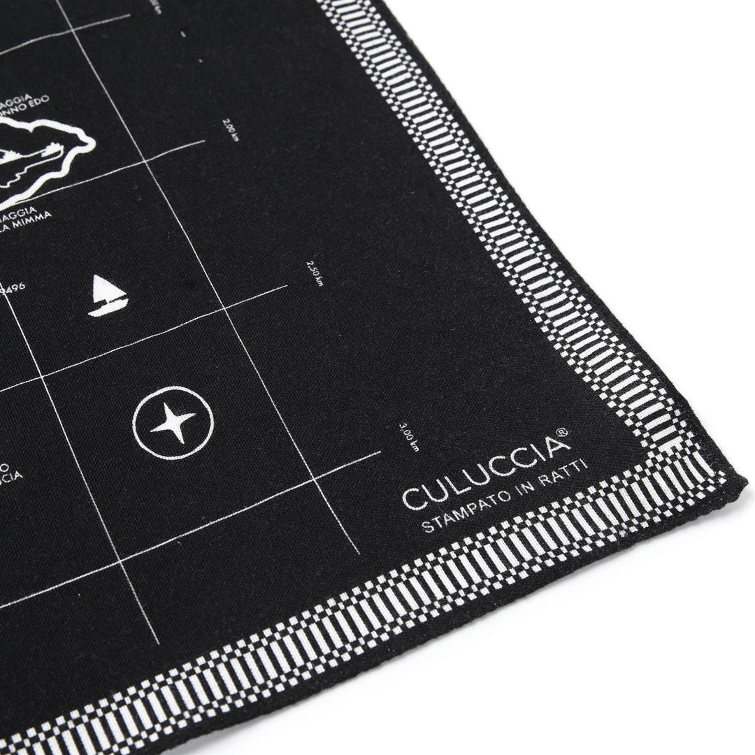 Scarves Unisex PANTANA MUSSOLA SARDA SCARF NERO CARBONE Detail Double				