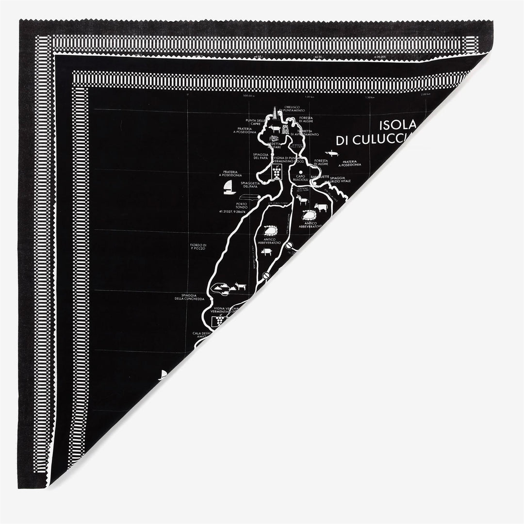 Scarves Unisex PANTANA MUSSOLA SARDA SCARF NERO CARBONE Dressed Side (jpg Rgb)		