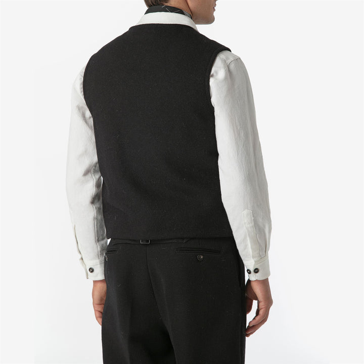 Dresses Unisex MARTIN PESCATORE PANNO SARDO Waistcoat NERO CARBONE Detail (jpg Rgb)			