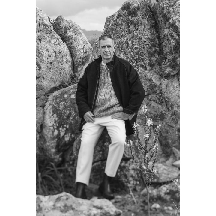 Jackets Unisex CORVO IMPERIALE PANNO SARDO Long NERO CARBONE Dressed Front (jpg Rgb)	