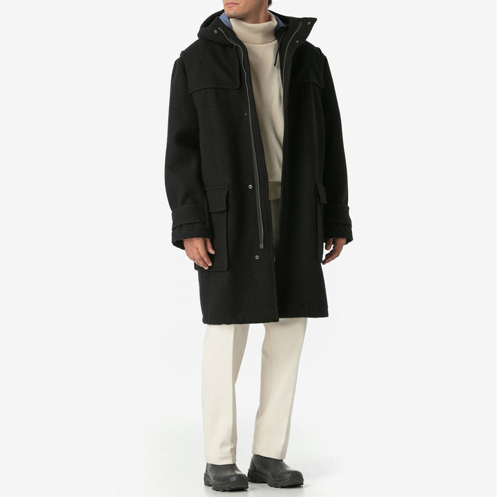 Jackets Unisex CORVO IMPERIALE PANNO SARDO Long NERO CARBONE Dressed Side (jpg Rgb)		