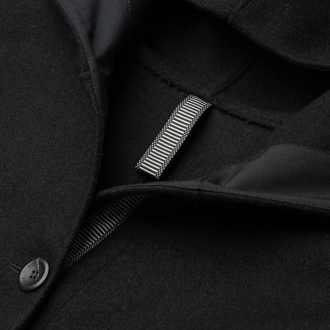 Jackets Unisex ARGO BLU PANNO SARDO PONCHO NERO CARBONE Detail Double				