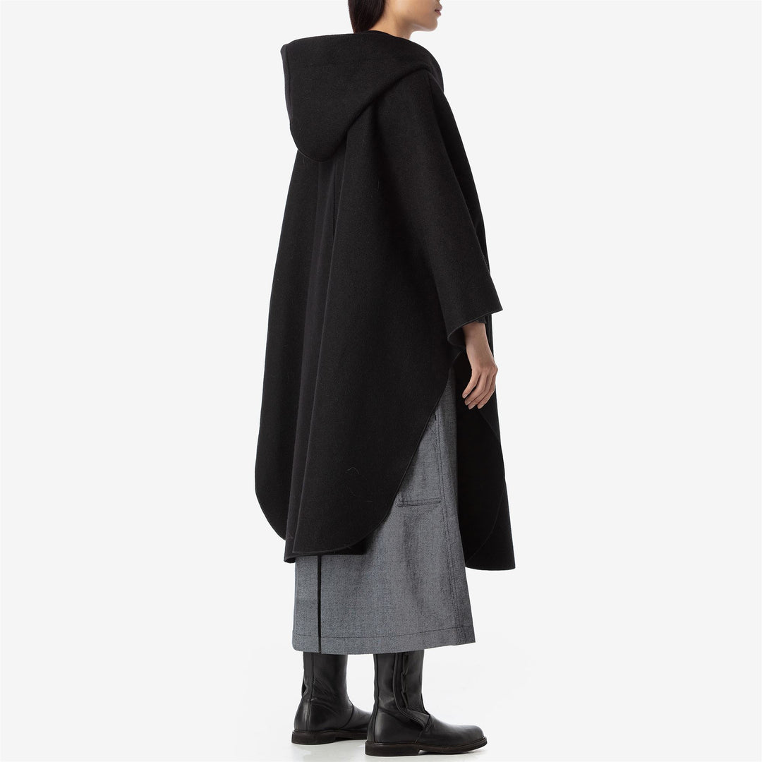 Jackets Unisex ARGO BLU PANNO SARDO PONCHO NERO CARBONE Detail (jpg Rgb)			