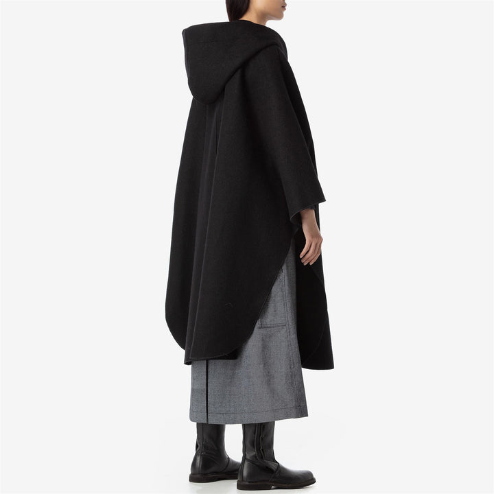 Jackets Unisex ARGO BLU PANNO SARDO PONCHO NERO CARBONE Detail (jpg Rgb)			