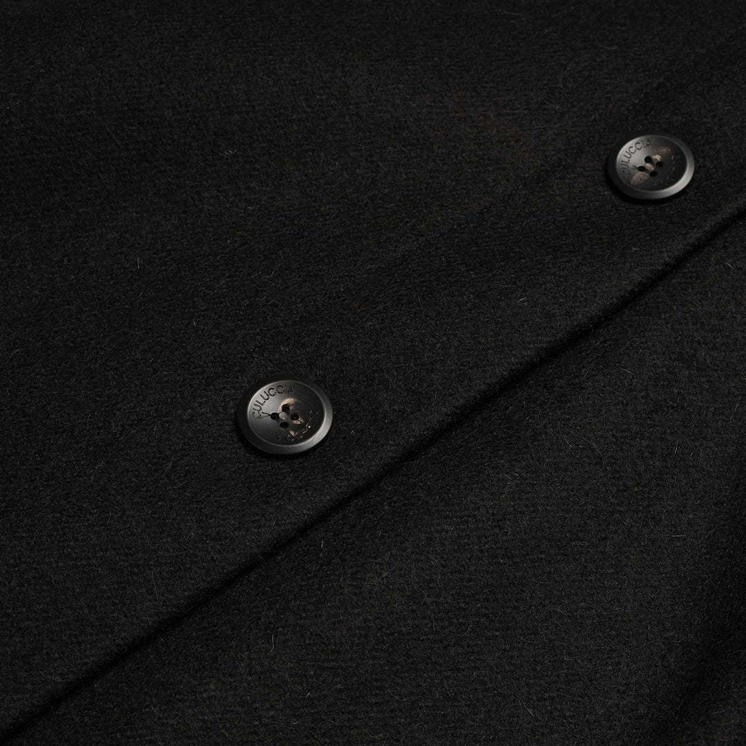 Jackets Unisex ARGO BLU PANNO SARDO PONCHO NERO CARBONE Dressed Side (jpg Rgb)		