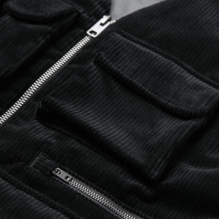 Dresses Unisex ROSPO SMERALDINO VELLUTO Waistcoat NERO CARBONE Dressed Front Double		