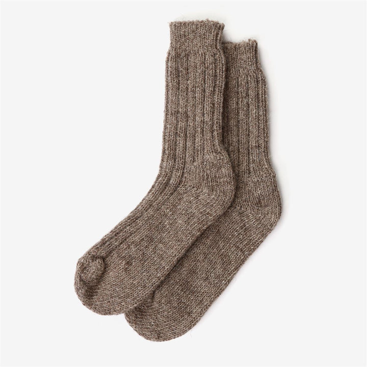 BERTA MINORE LANA - Socks - Crew Tube - UNISEX - MARRONE TORTORA MELANGE